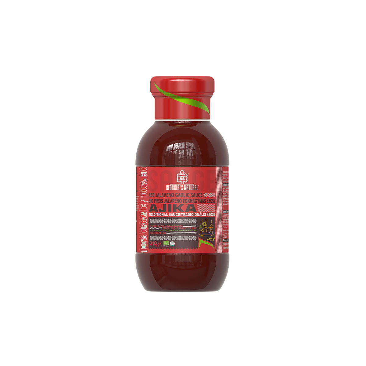 GN Bio Piros Jalapeno Fokhagyma Szósz - 340g