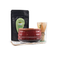 Piros-Matcha-szett-1db+Matcha-tea