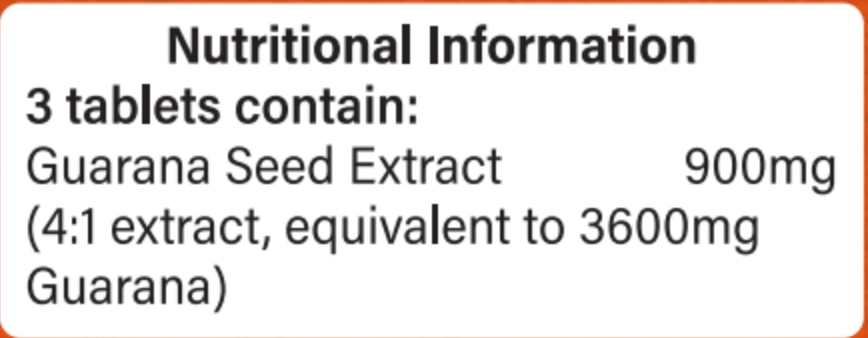 Guarana kivonat 3600mg - 90db
